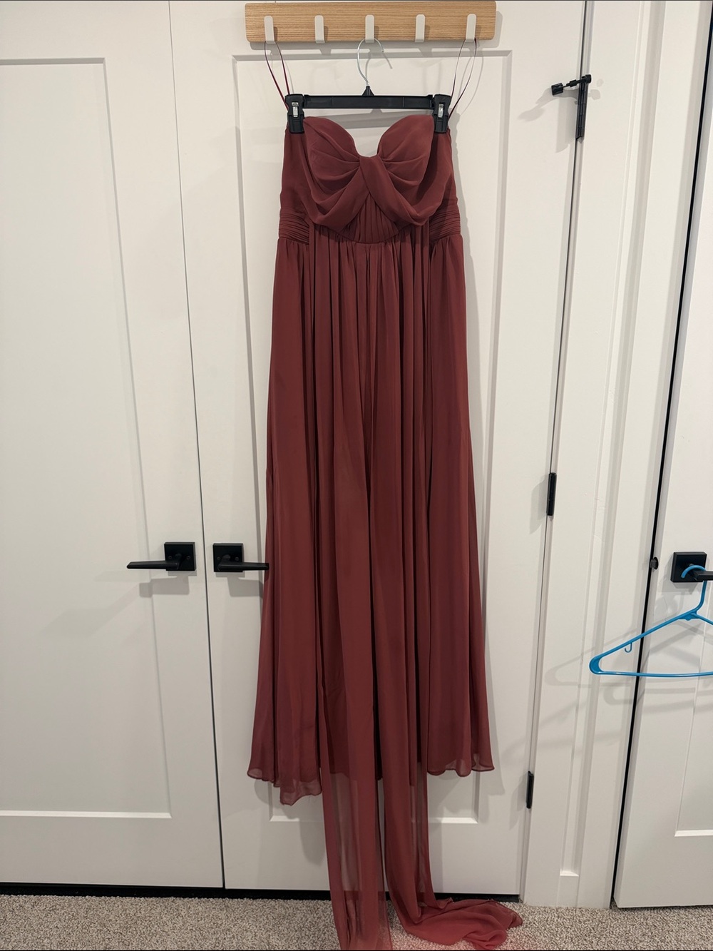 Birdy Grey Sleeveless Halter Maxi Dress in Dusty Rose